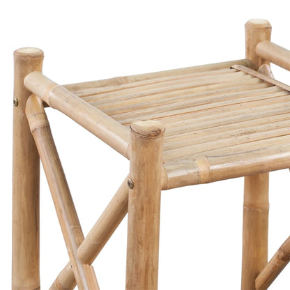 vidaXL 4-Tier Square Bamboo Shelf - Brown