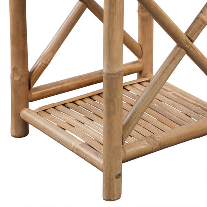 vidaXL 4-Tier Square Bamboo Shelf - Brown