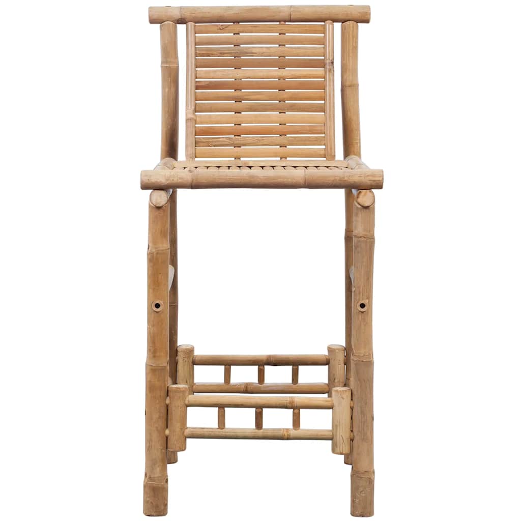 vidaXL Bar Stools 2 pcs Bamboo - Brown - 53 x 45 x 102 cm