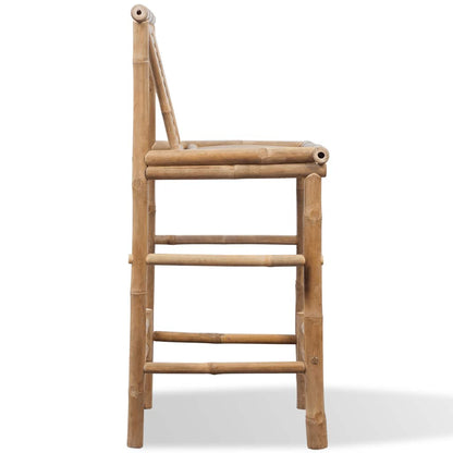 vidaXL Bar Stools 2 pcs Bamboo - Brown - 53 x 45 x 102 cm