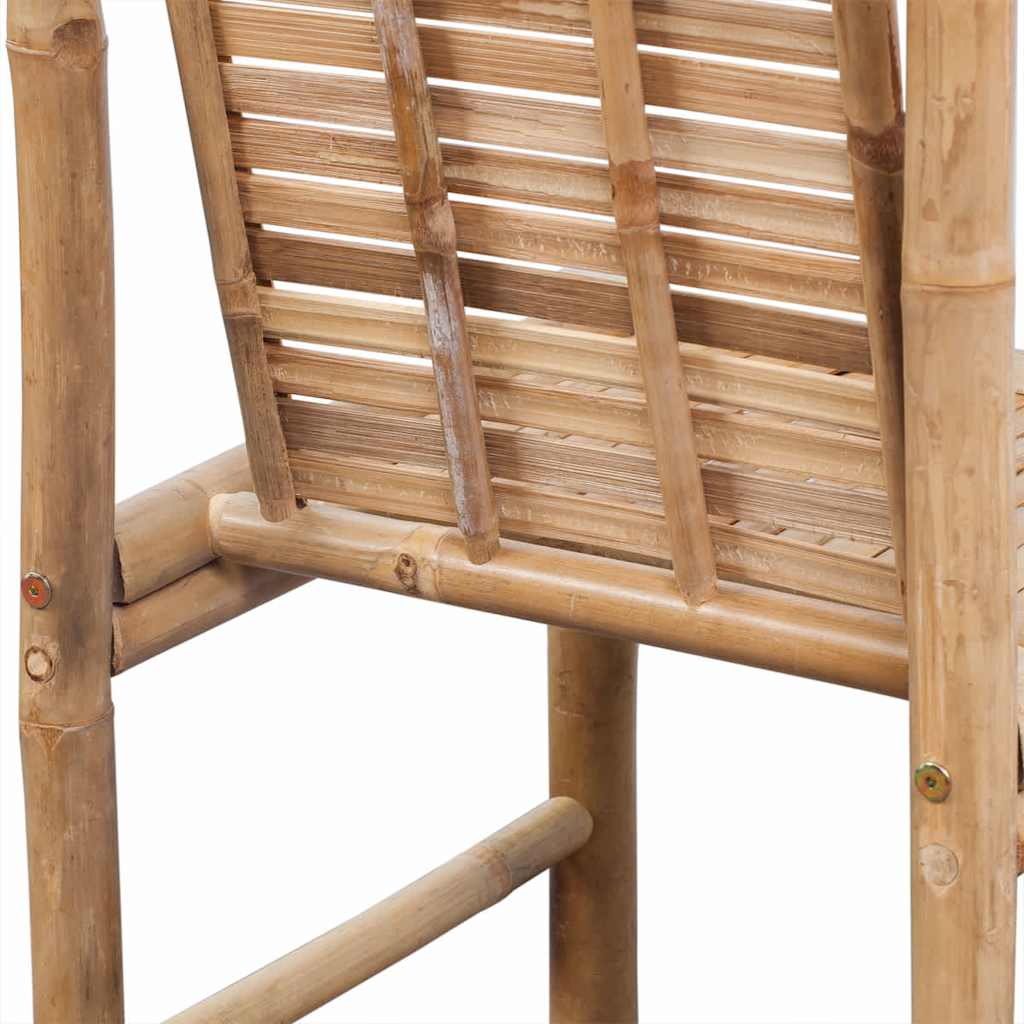 vidaXL Bar Stools 2 pcs Bamboo - Brown - 53 x 45 x 102 cm