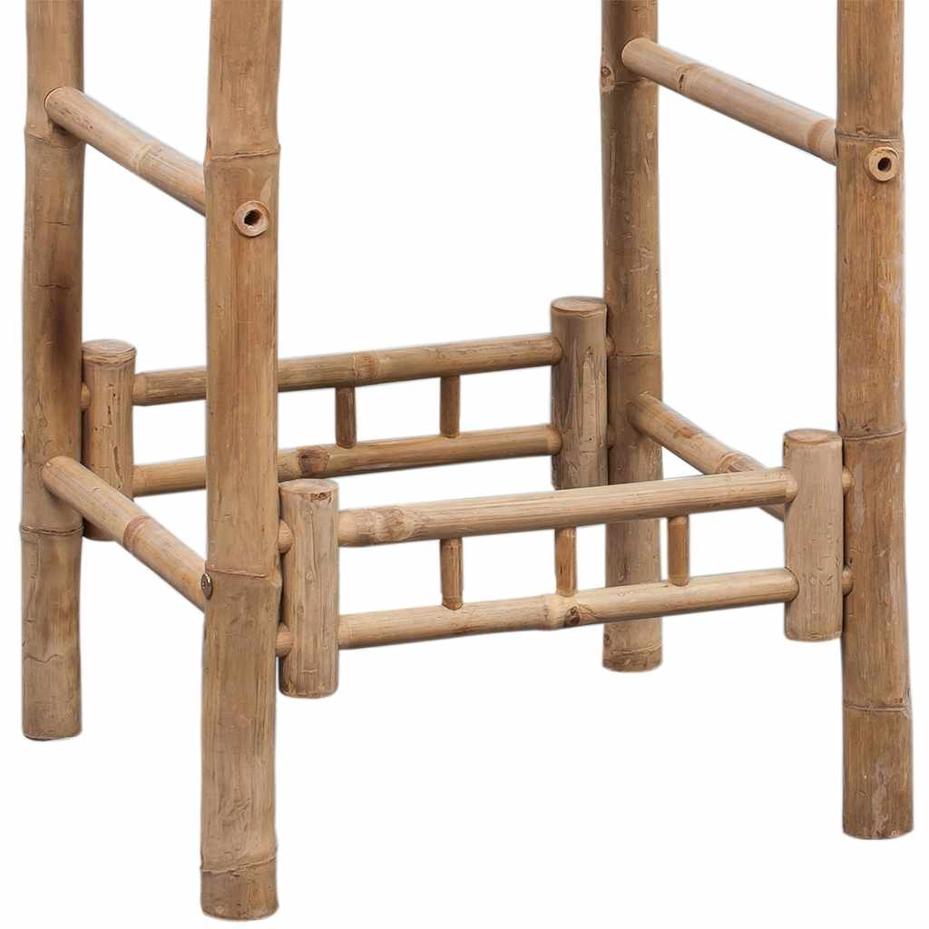 vidaXL Bar Stools 2 pcs Bamboo - Brown - 53 x 45 x 102 cm