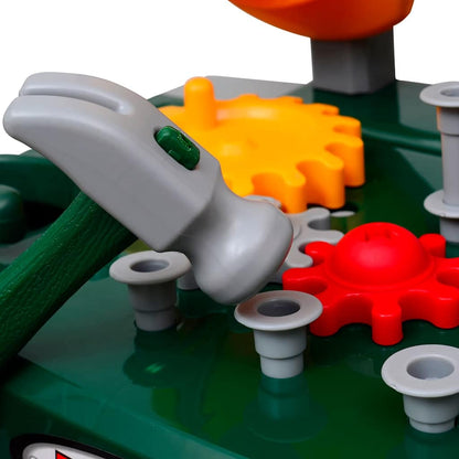 Kids'/Children's Playroom Toy Workbench with Tools Green + Grey - Red