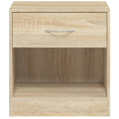 vidaXL Nightstand 2 pcs with Drawer Oak Colour - Brown