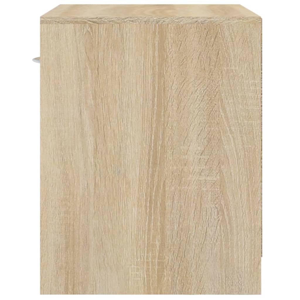 vidaXL Nightstand 2 pcs with Drawer Oak Colour - Brown