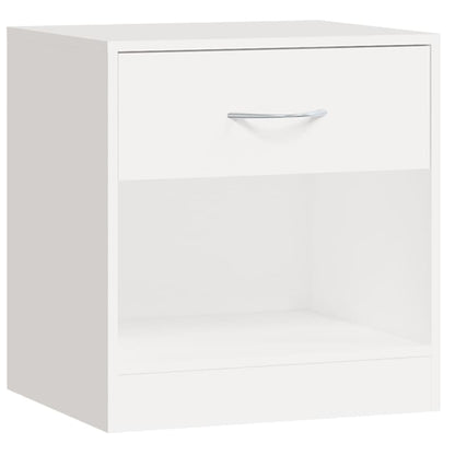vidaXL Nightstand 2 pcs with Drawer White