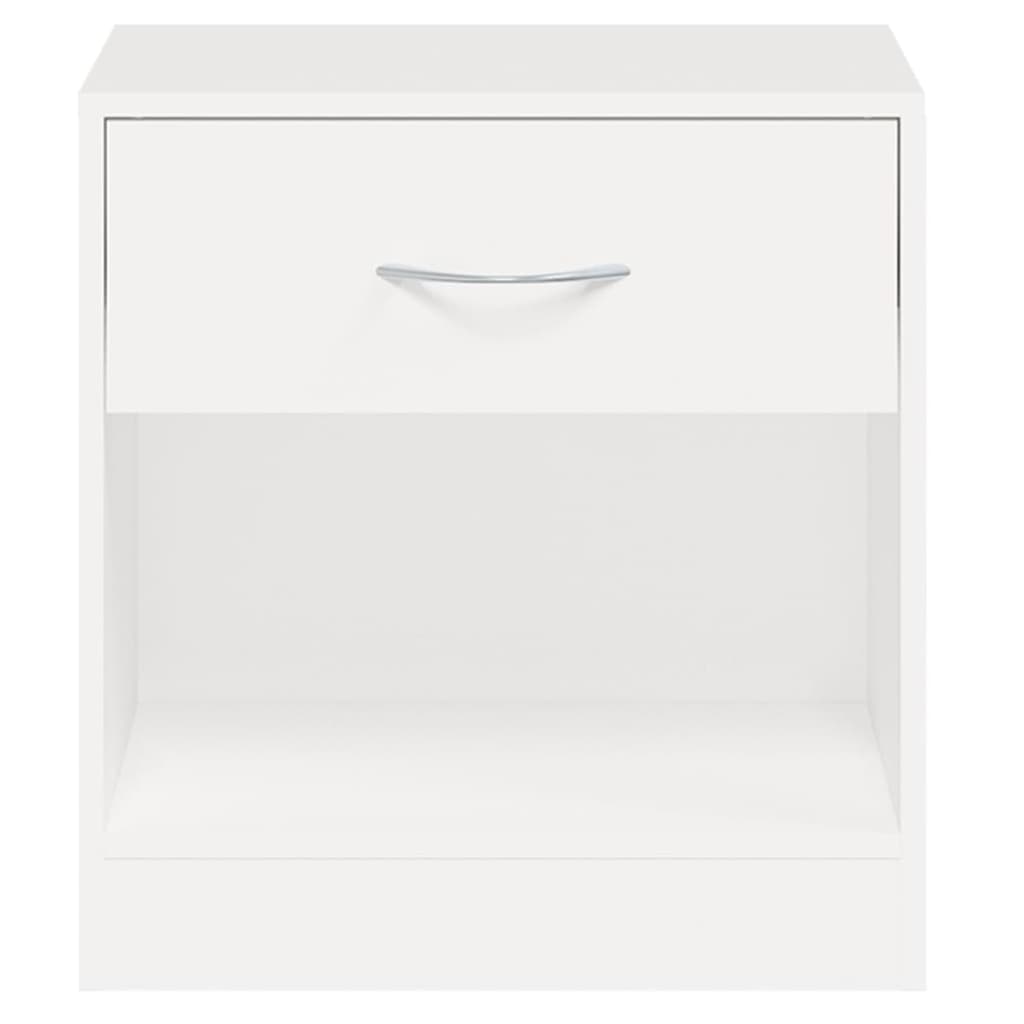 vidaXL Nightstand 2 pcs with Drawer White