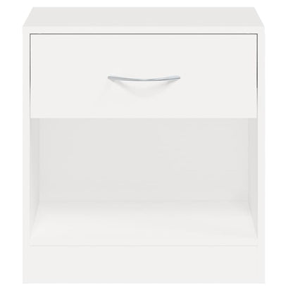 vidaXL Nightstand 2 pcs with Drawer White