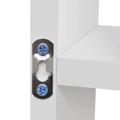 242548 Floating Wall Display Shelf 8 Compartments White - 85 x 16 x 47.5 cm