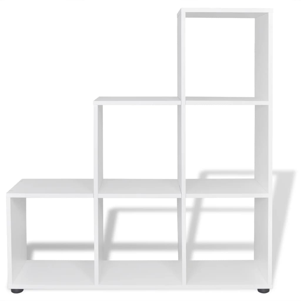 vidaXL Staircase Bookcase/Display Shelf 107 cm White - 104 x 29 x 107 cm