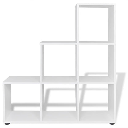 vidaXL Staircase Bookcase/Display Shelf 107 cm White - 104 x 29 x 107 cm