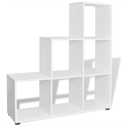 vidaXL Staircase Bookcase/Display Shelf 107 cm White - 104 x 29 x 107 cm