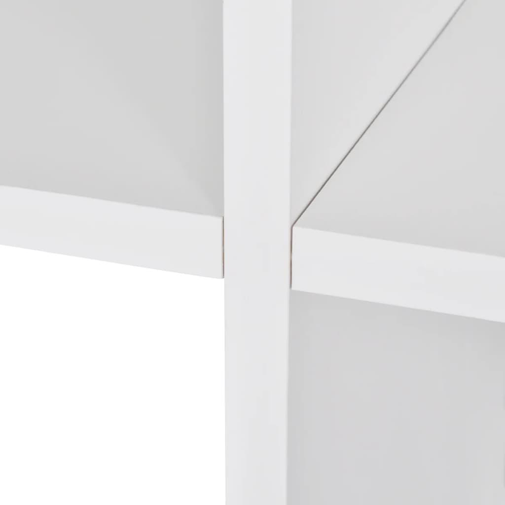 vidaXL Staircase Bookcase/Display Shelf 107 cm White - 104 x 29 x 107 cm