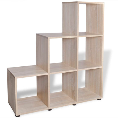 vidaXL Staircase Bookcase/Display Shelf 107 cm Oak - Brown - 104 x 29 x 107 cm