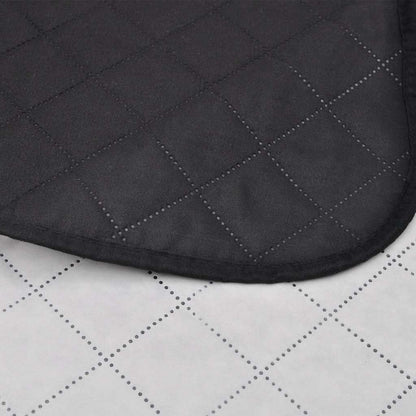 130886 Double-sided Quilted Bedspread Black/White 170 x 210 cm - 210 x 170 cm