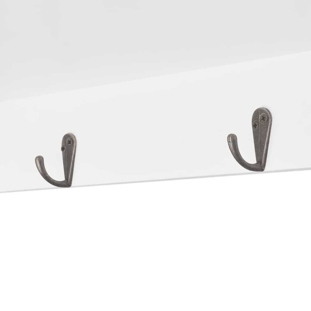 vidaXL White MDF Wall Cabinet Display Shelf Book/DVD/Glass Storage - 68 x 17 x 44 cm