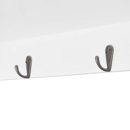 vidaXL White MDF Wall Cabinet Display Shelf Book/DVD/Glass Storage - 68 x 17 x 44 cm