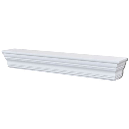 242439 vidaXL Wall Shelves ""Aaliyah"" 2 pcs White - 61 x 9.5 x 9 cm