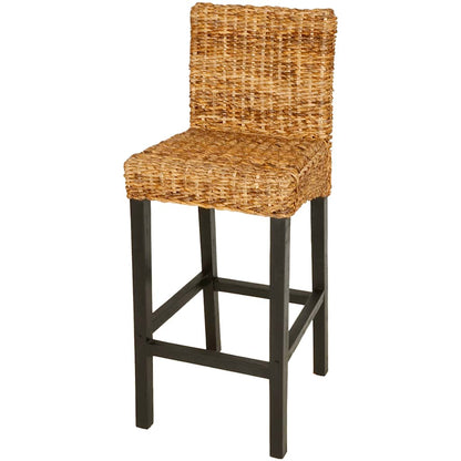 vidaXL Bar Stools 2 pcs Abaca - Brown - 45 x 44 x 111 cm