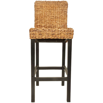 vidaXL Bar Stools 2 pcs Abaca - Brown - 45 x 44 x 111 cm
