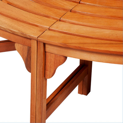 41777 vidaXL Tree Bench Ø 160 cm Wood - Brown - 160 x 80 x 45cm