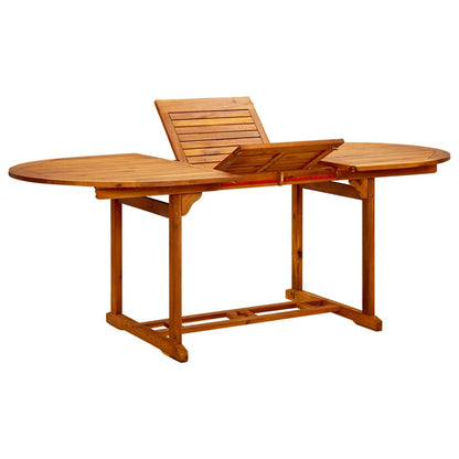 vidaXL Garden Table (150-200)x100x75 cm Solid Acacia Wood - Brown - 200 x 100 x 75 cm