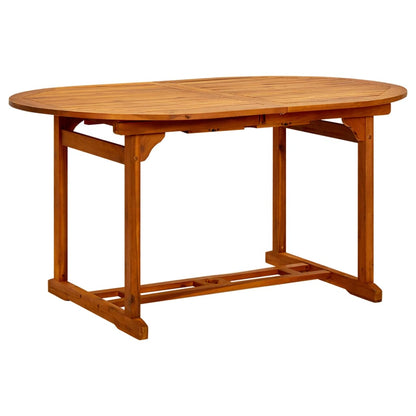 vidaXL Garden Table (150-200)x100x75 cm Solid Acacia Wood - Brown - 200 x 100 x 75 cm