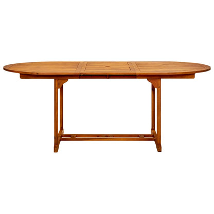vidaXL Garden Table (150-200)x100x75 cm Solid Acacia Wood - Brown - 200 x 100 x 75 cm