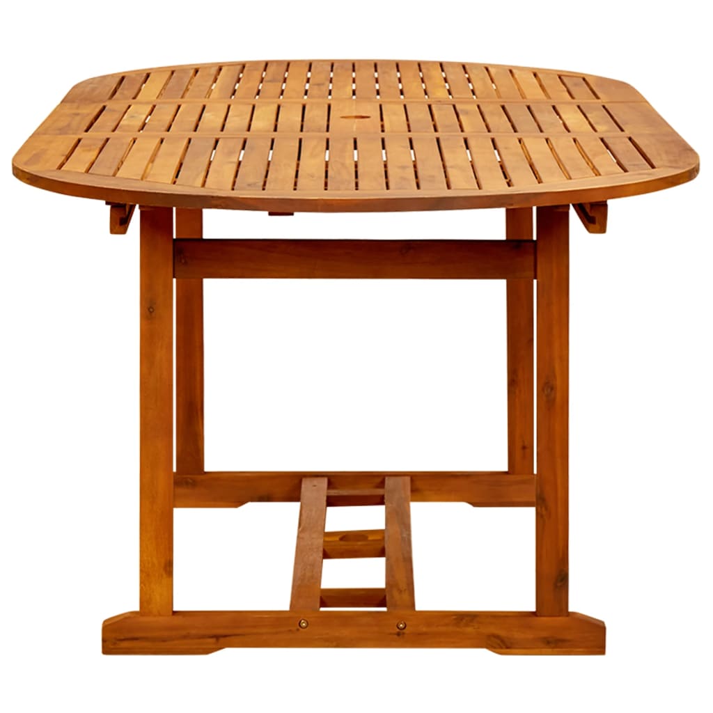 vidaXL Garden Table (150-200)x100x75 cm Solid Acacia Wood - Brown - 200 x 100 x 75 cm