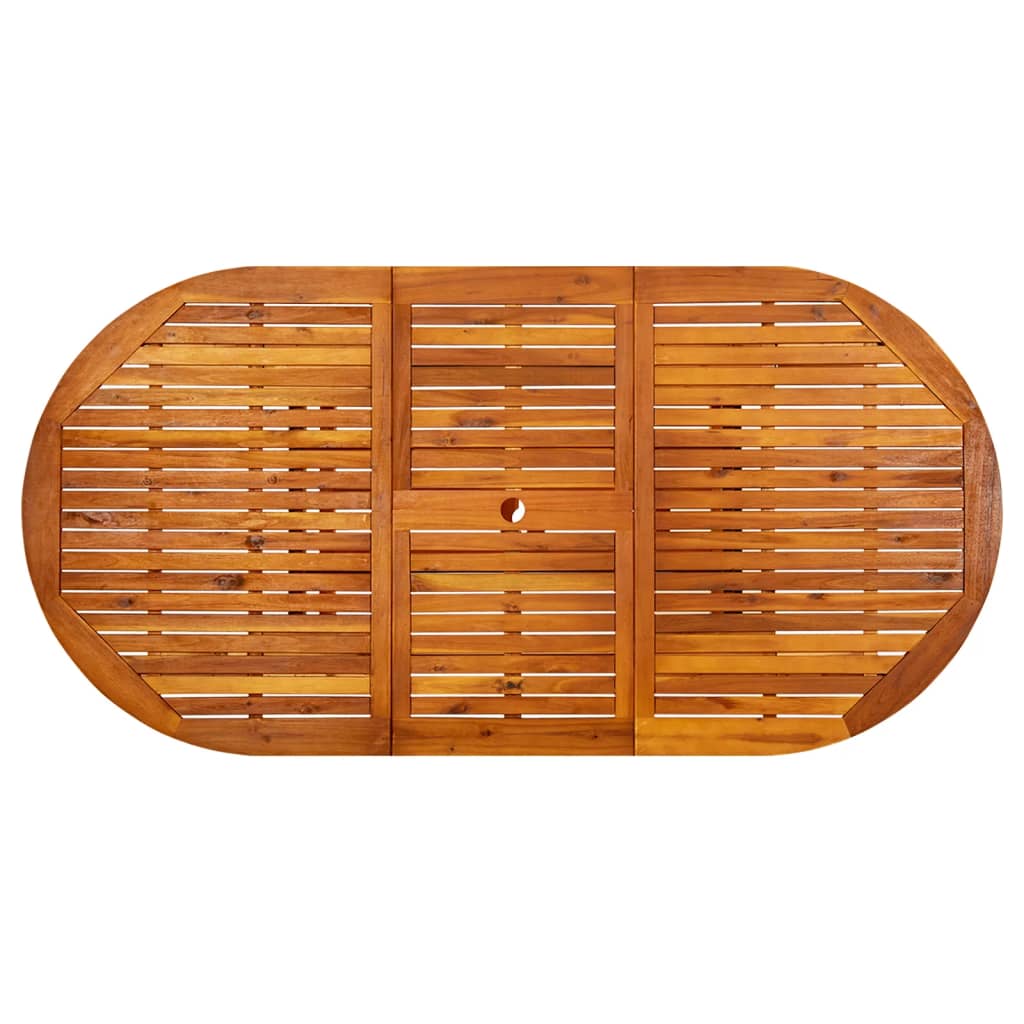 vidaXL Garden Table (150-200)x100x75 cm Solid Acacia Wood - Brown - 200 x 100 x 75 cm