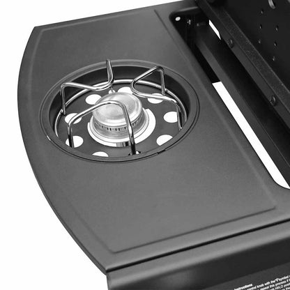 vidaXL Gas Barbecue Grill 6+1 Cooking Zone Black and Silver - Multicolour