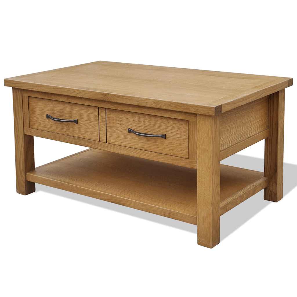 242745 vidaXL Coffee Table 88x53x45 cm Solid Oak Wood - Brown