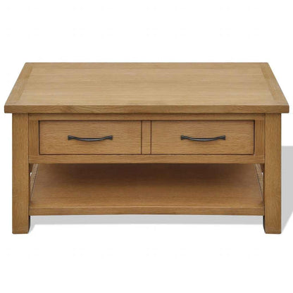 242745 vidaXL Coffee Table 88x53x45 cm Solid Oak Wood - Brown