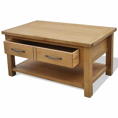 242745 vidaXL Coffee Table 88x53x45 cm Solid Oak Wood - Brown
