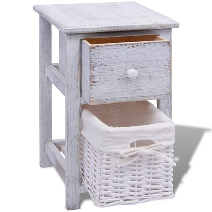 vidaXL Bedside Cabinets 2 pcs Wood White