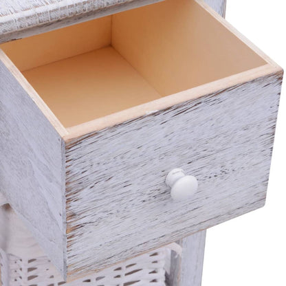 vidaXL Bedside Cabinets 2 pcs Wood White
