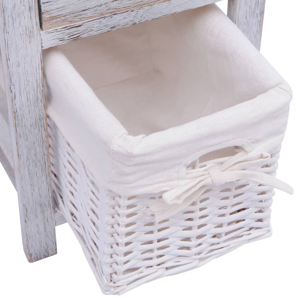 vidaXL Bedside Cabinets 2 pcs Wood White