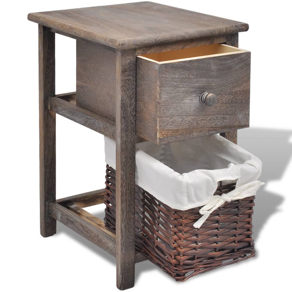 vidaXL Bedside Cabinets 2 pcs Wood Brown