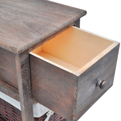 vidaXL Bedside Cabinets 2 pcs Wood Brown