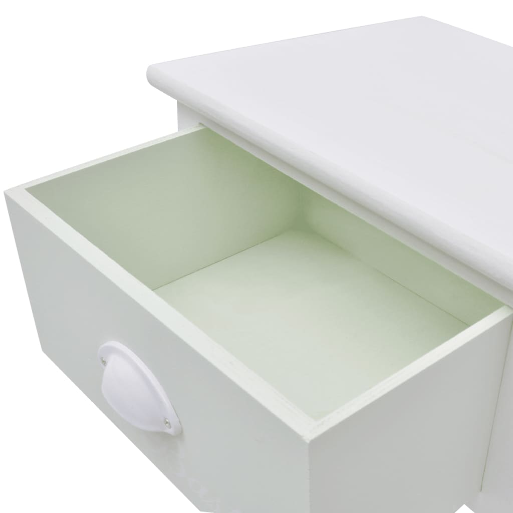 vidaXL French Bedside Cabinets 2 pcs Wood - White