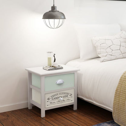 vidaXL French Bedside Cabinets 2 pcs Wood - White