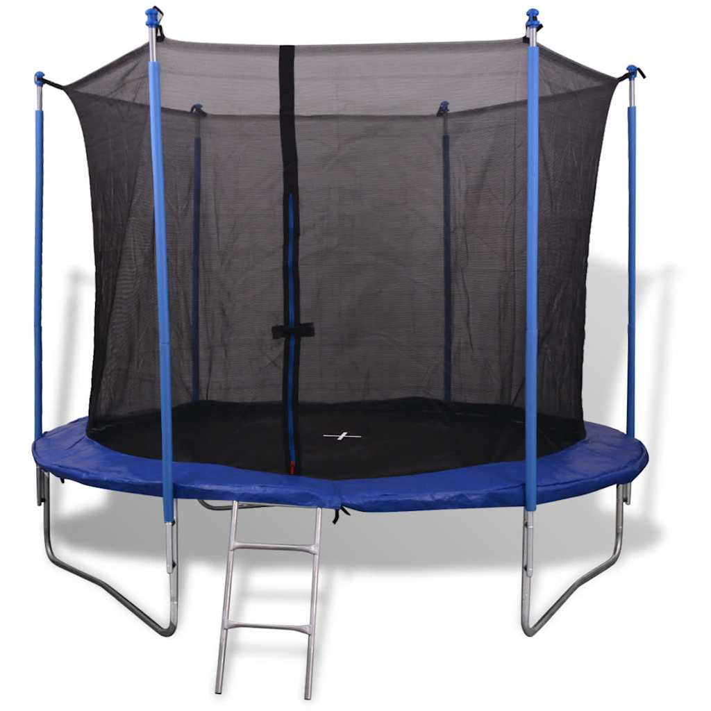 vidaXL Five Piece Trampoline Set 3.05 m - Black and Blue