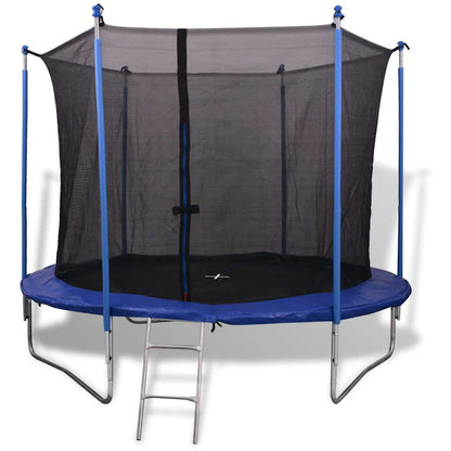 vidaXL Five Piece Trampoline Set 3.05 m - Black and Blue