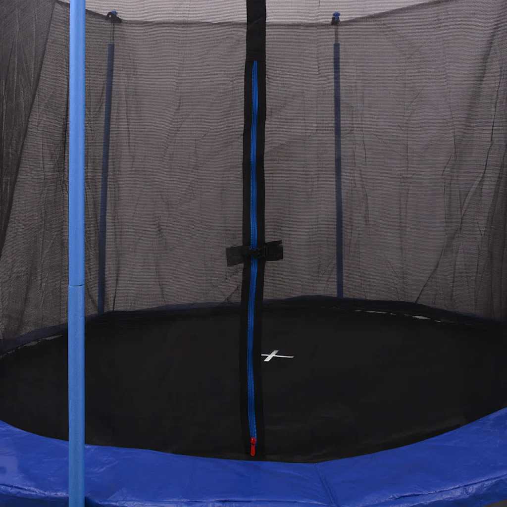 vidaXL Five Piece Trampoline Set 3.05 m - Black and Blue