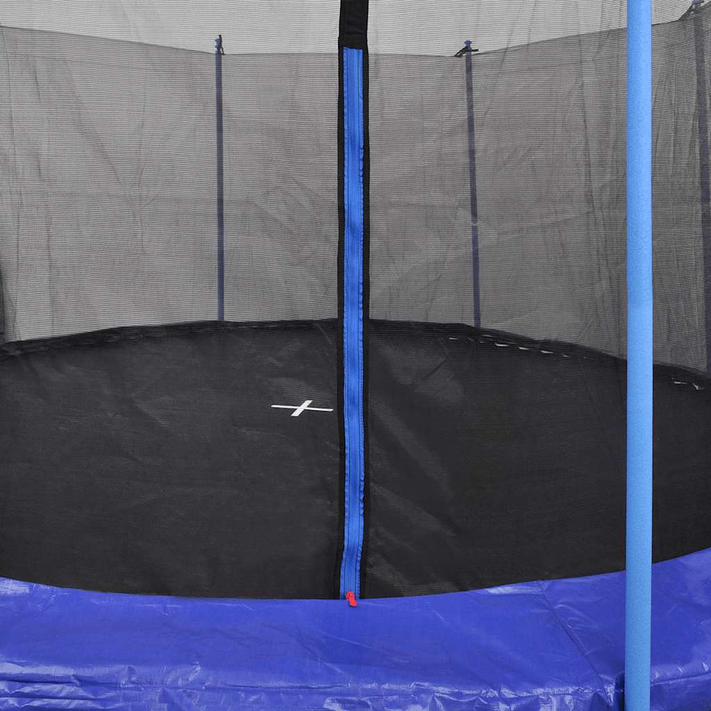 vidaXL Five Piece Trampoline Set 4.26 m - Black and Blue