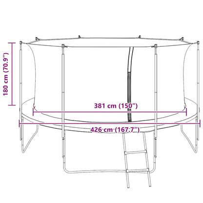 Safety Net for 4.26 m Round Trampoline - Black