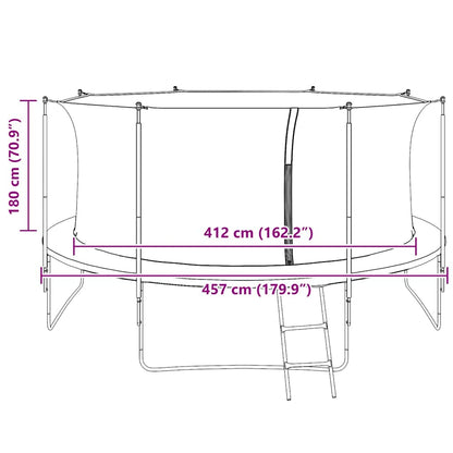 Safety Net for 4.57 m Round Trampoline - Black