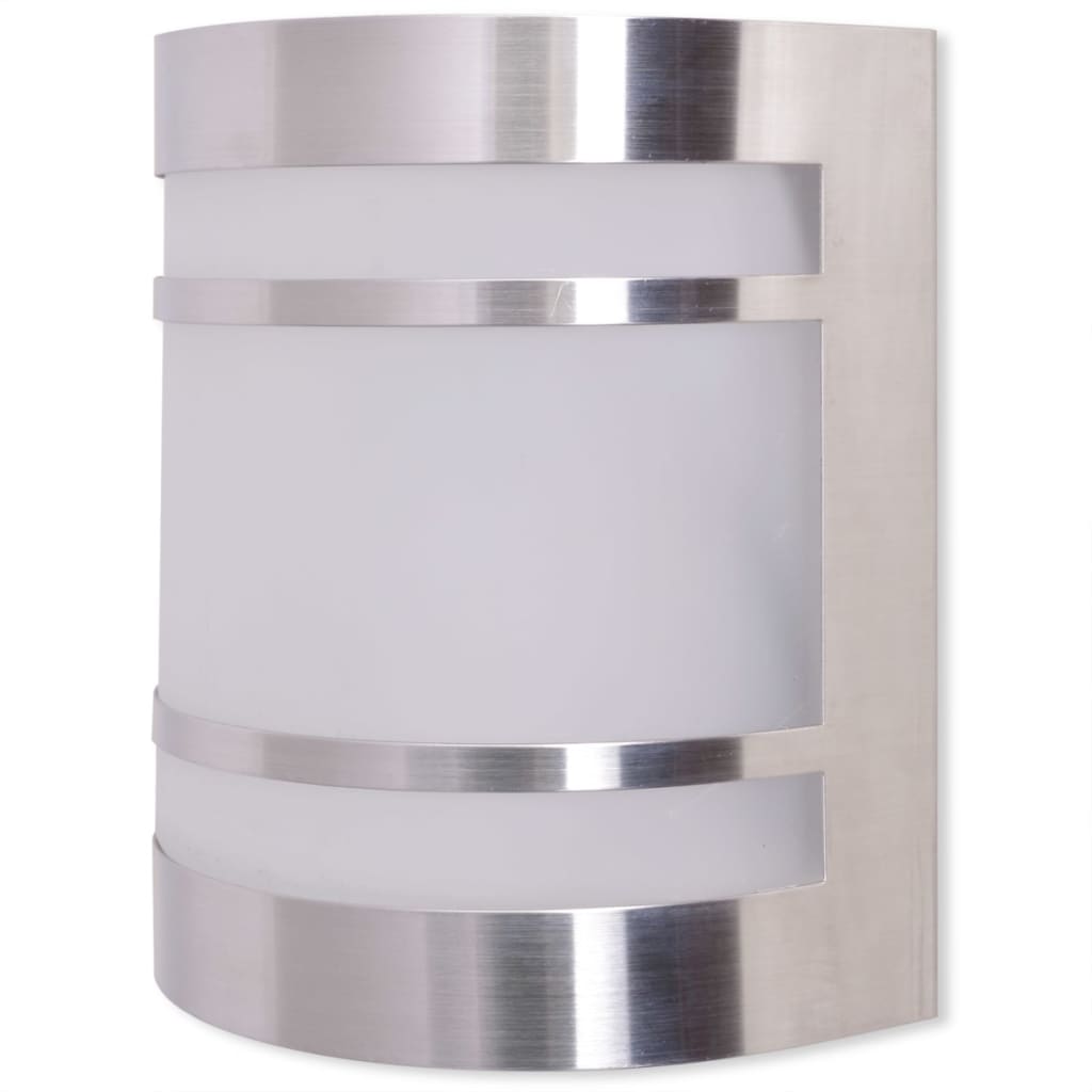 vidaXL Outdoor Wall Light Stainless Steel - Silver