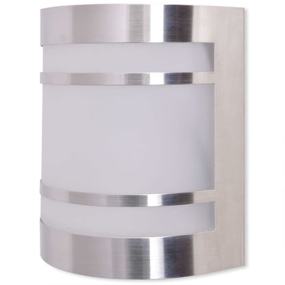vidaXL Outdoor Wall Light Stainless Steel - Silver