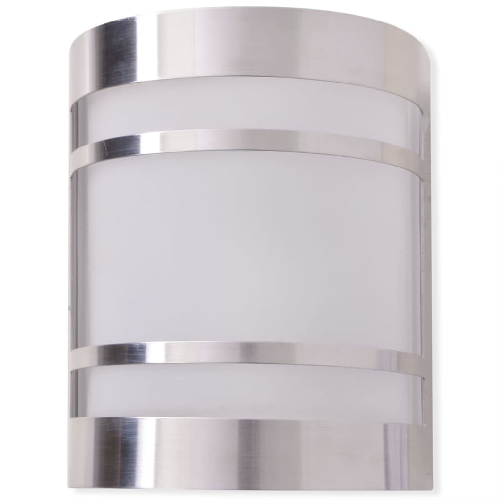 vidaXL Outdoor Wall Light Stainless Steel - Silver